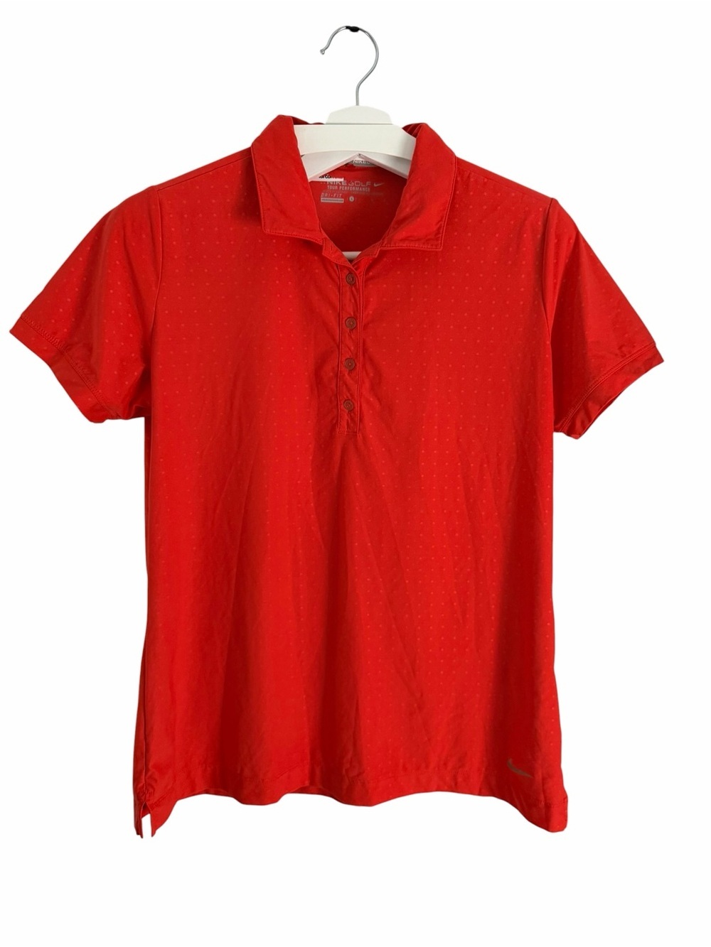 NIKE GOLF Red Dri-FIT Performance Golf Polo Athletic Moisture-Wicking Top size L